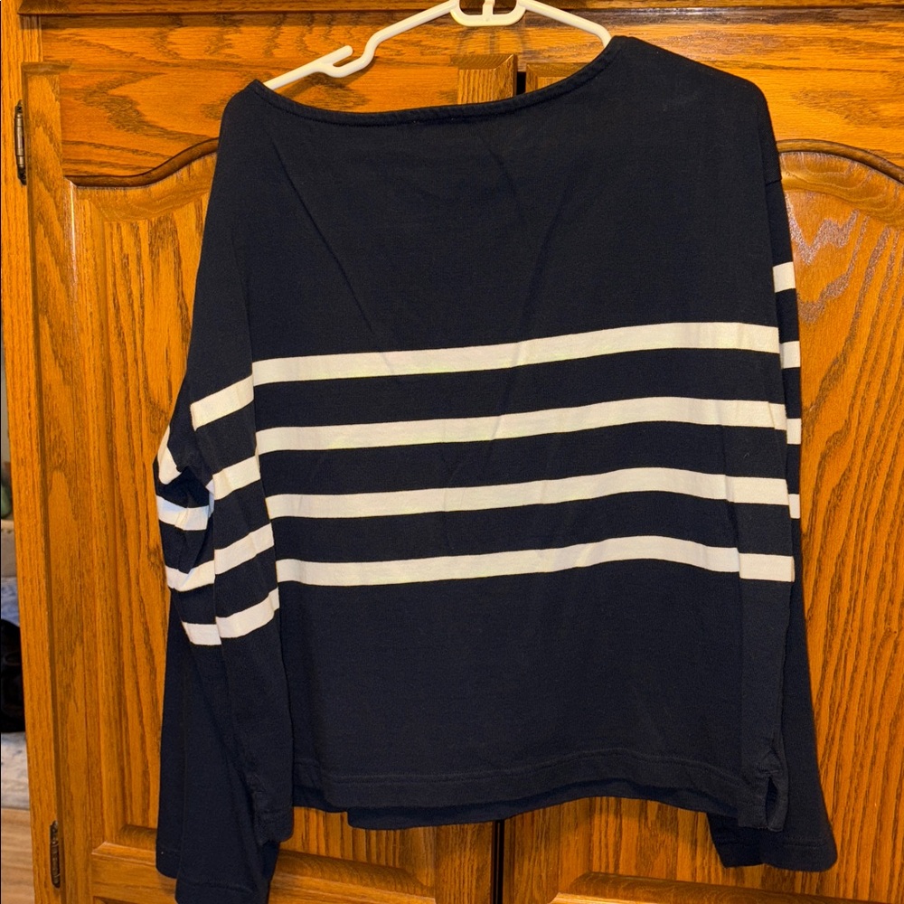 Faherty Navy Long Sleeve Top - Picture 3 of 3